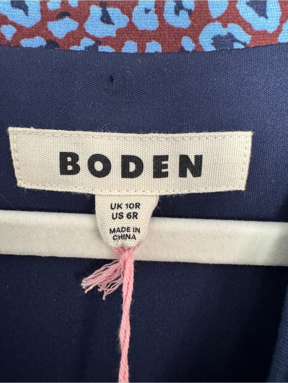 Boden NWT Hotched Ponte Paisley Midi Dress Blue Size 6 - Picture 12 of 15